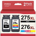 275XL Ink Cartridges for Canon Ink 275 and 276 for PIXMA TS3520 TS3522 TS3500 TR4720 TR4700 Printers (2 Pack - Black , Tri-color)