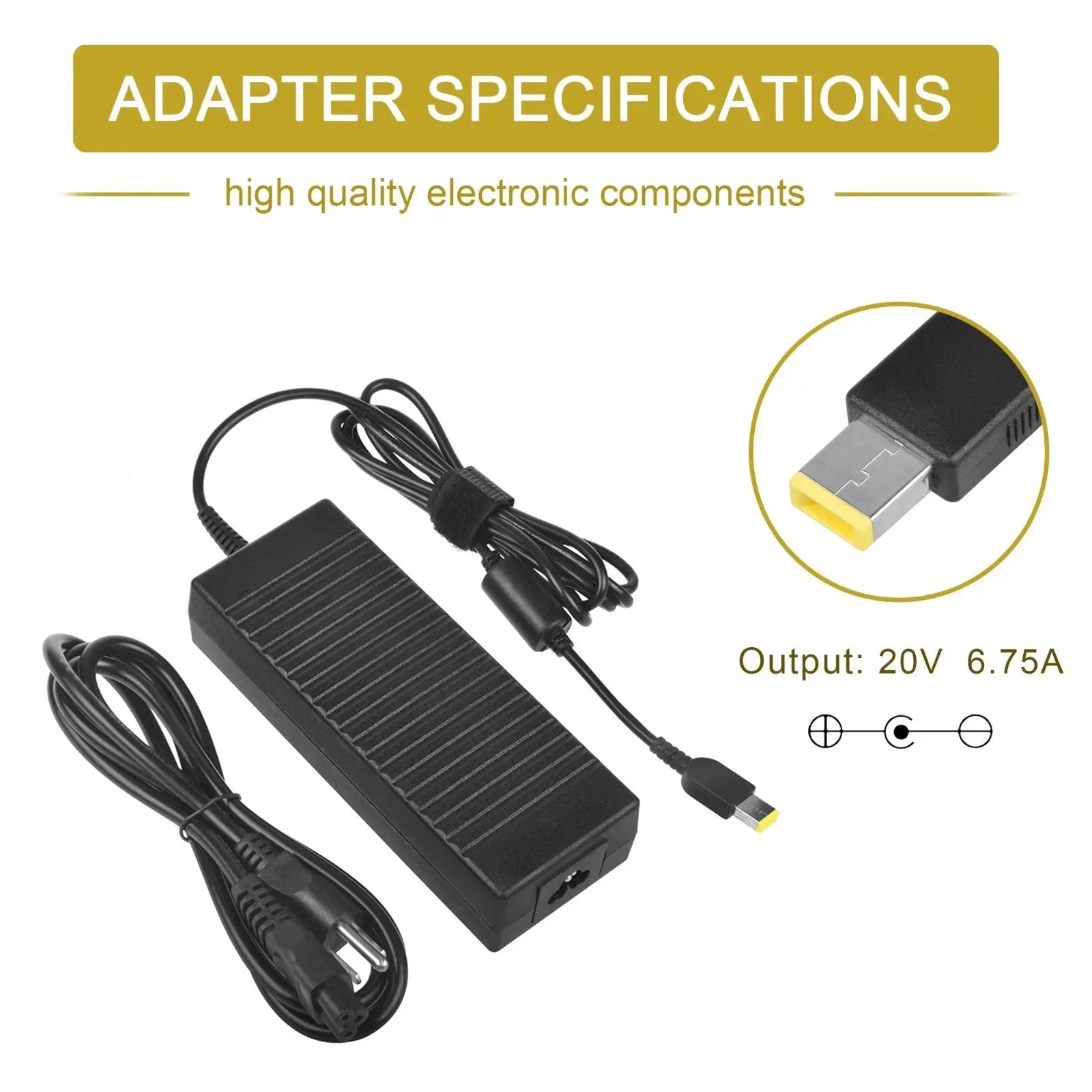 CJP-Geek 135W AC Adapter Charger for Lenovo Legion Y520 15IKBA 15IKBM 15IKBN Power Cord