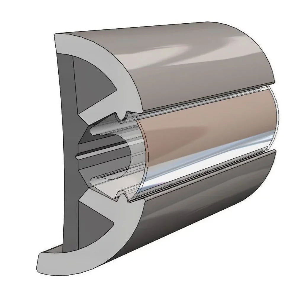 TACO Marine V11-9990GRD80-2 SuproFlex Rub Rail Kit - 80' x 2" x 29/32", Gray