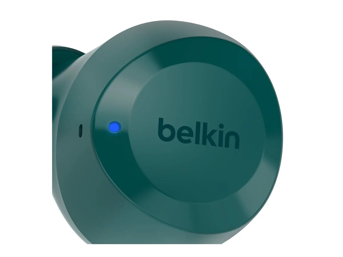 Belkin SoundForm™ Bolt, True Wireless Earbuds, Wireless Charging, IPX5 Sweat and Water Strong USB-C, Up to 28 Hours of Battery Life, iPhone, Galaxy, Pixel and More - Teal