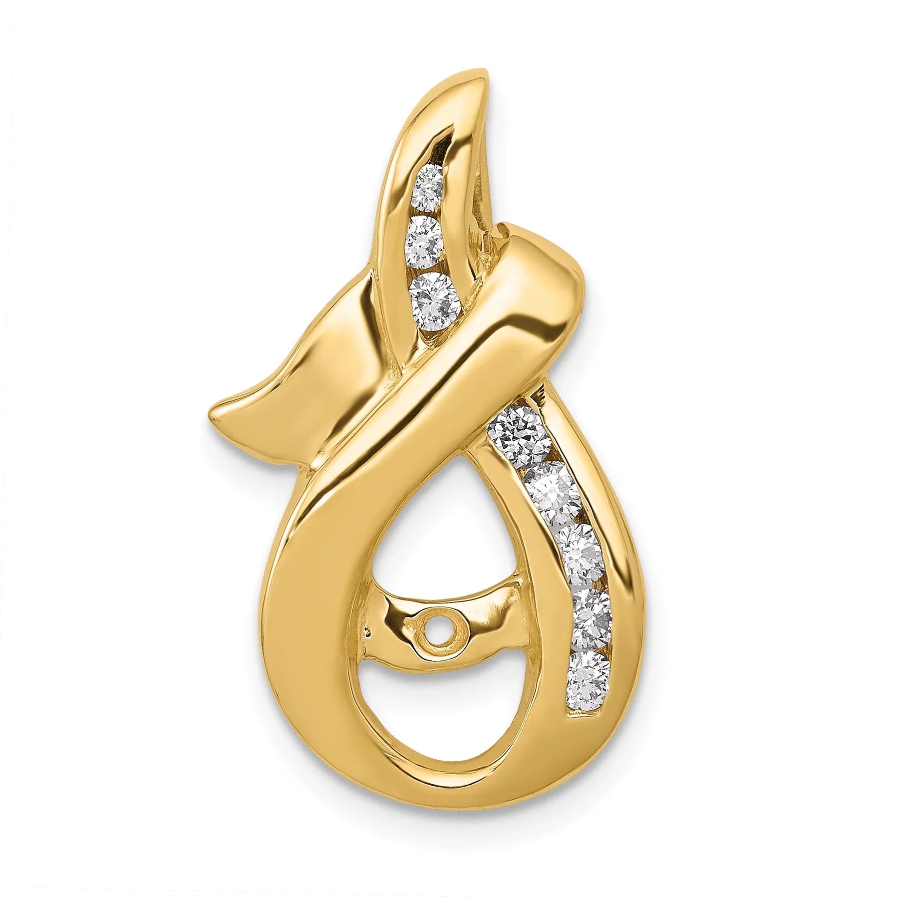 14k VS Diamond Semi-mount Peg Slide Q-XS539VS