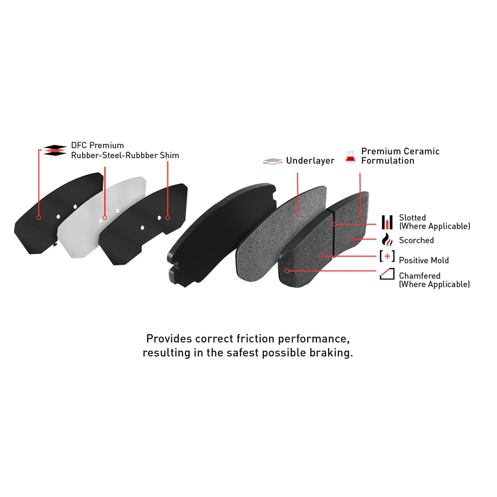 Dynamic Friction Company Front Geospec Brake Rotors with 3000 Series Ceramic Brake Pads includes Hardware 4312-03052 Fits select: 2016 KIA FORTE LX, 2015 KIA FORTE