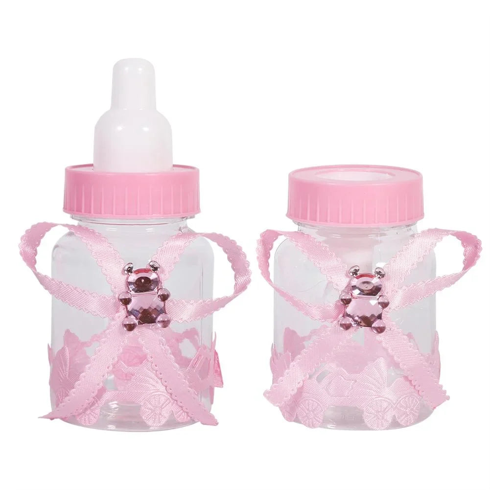 Botella de Caramelo Caja de Regalo - Botellas de Chocolate 50Pcs la Caja del Caramelo for el Partido de Ducha de bebé favorece los Regalos (Rosa)