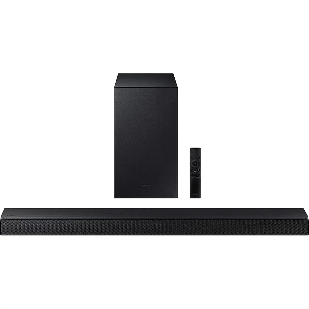 Samsung HW-A550 2.1ch Soundbar with Dolby Digital 5.1 / DTS Virtual:X (2021) HW-A550/XM with Wireless Subwoofer Bundle with Extended Protection Plan + 2x Deco Gear HDMI Cables + Streaming Software Ki
