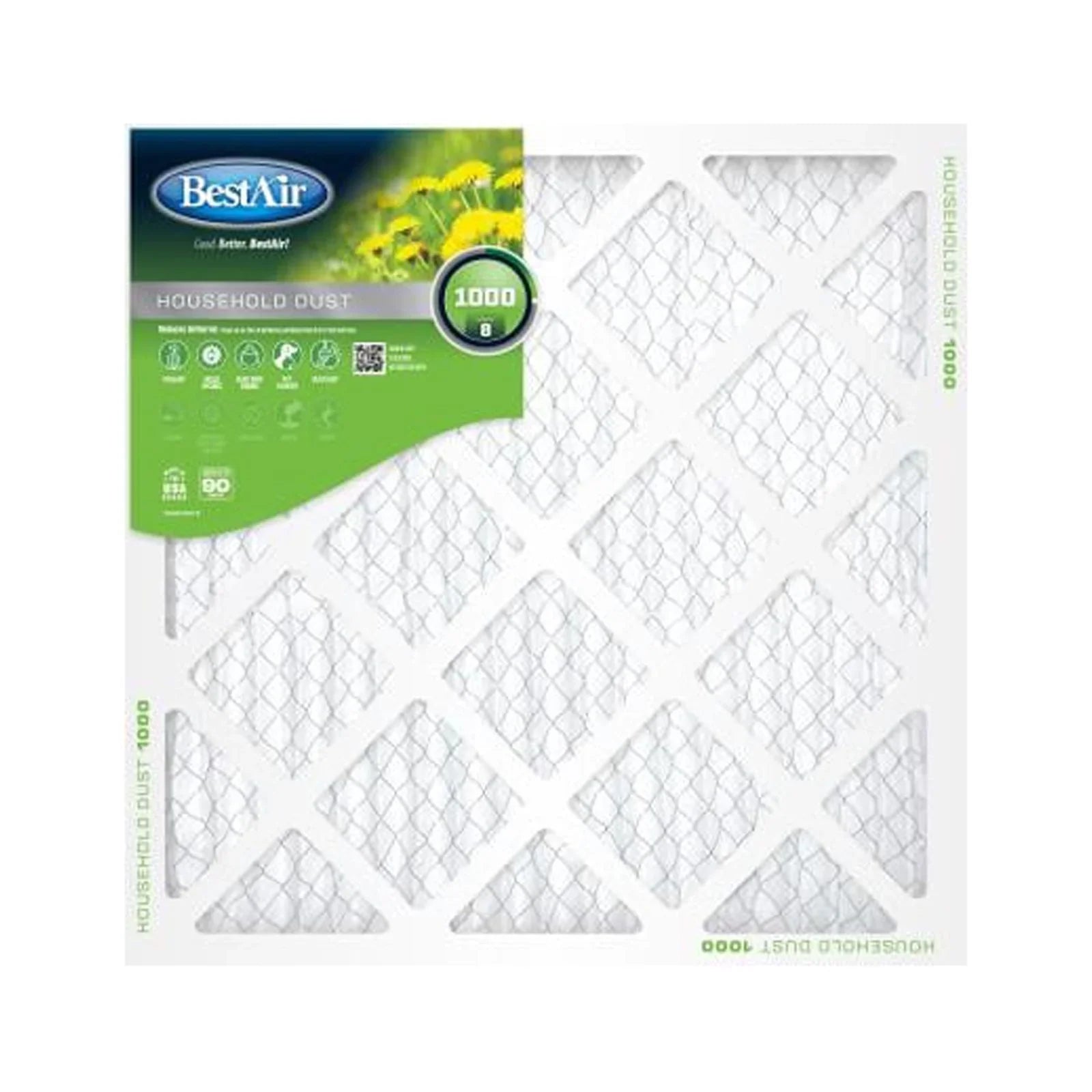 BestAir B1-2532-8-12 25x32 x 1 In. Pleated Air Filter, MERV 8, 90 Days - Quantity 12