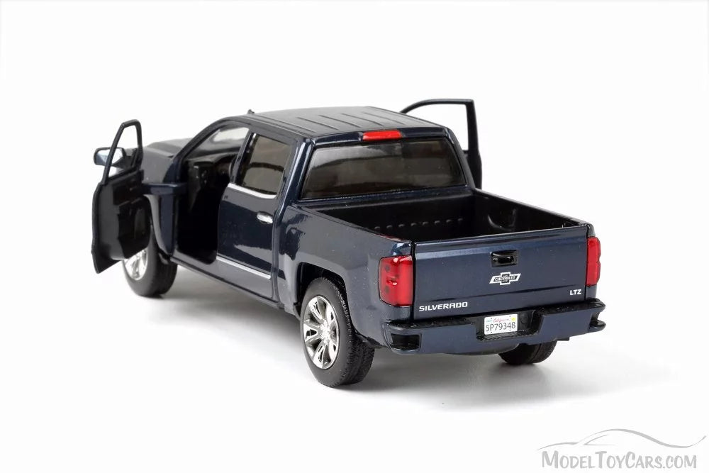 2018 Chevy Silverado Pick-Up Truck (Centennial Edition), Steel Blue - Motor Max 79353BU - 1/27 Scale Diecast Model Toy Car