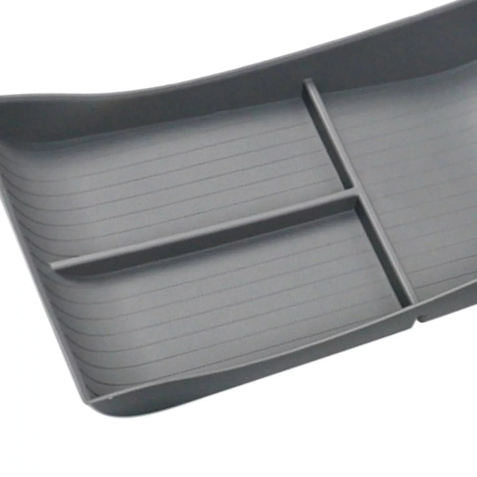 Vehicle Center Console Lower Organizer Tray TPE Armrest Storage Box for Seal Replace Easy Installation , Gray