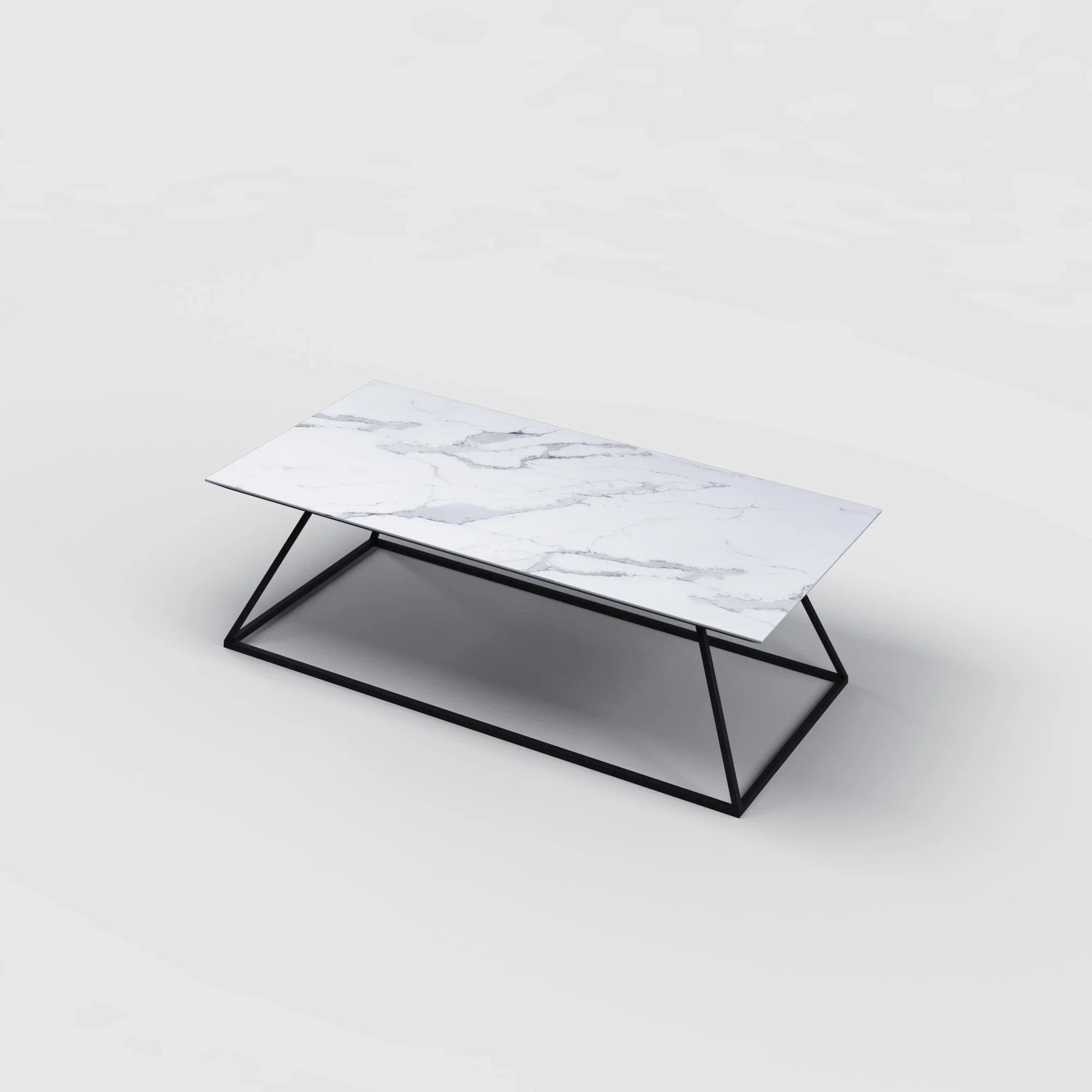 B-Modern Savvy Modern White Carrara Coffee Table