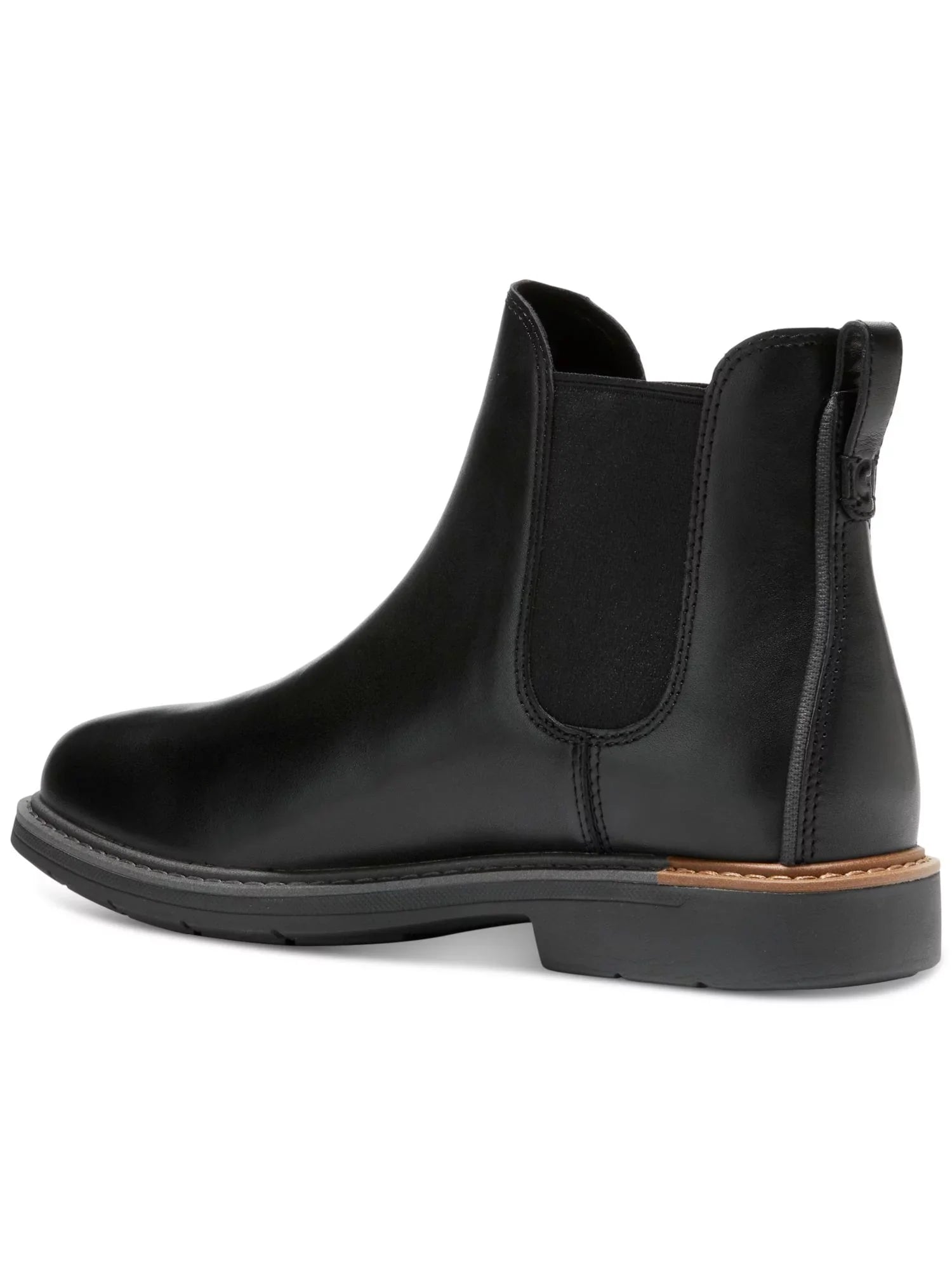 COLE HAAN GRANDSERIES Mens Black Pull Tab Goring Cushioned Go-to Round Toe Block Heel Leather Chelsea 10.5 M