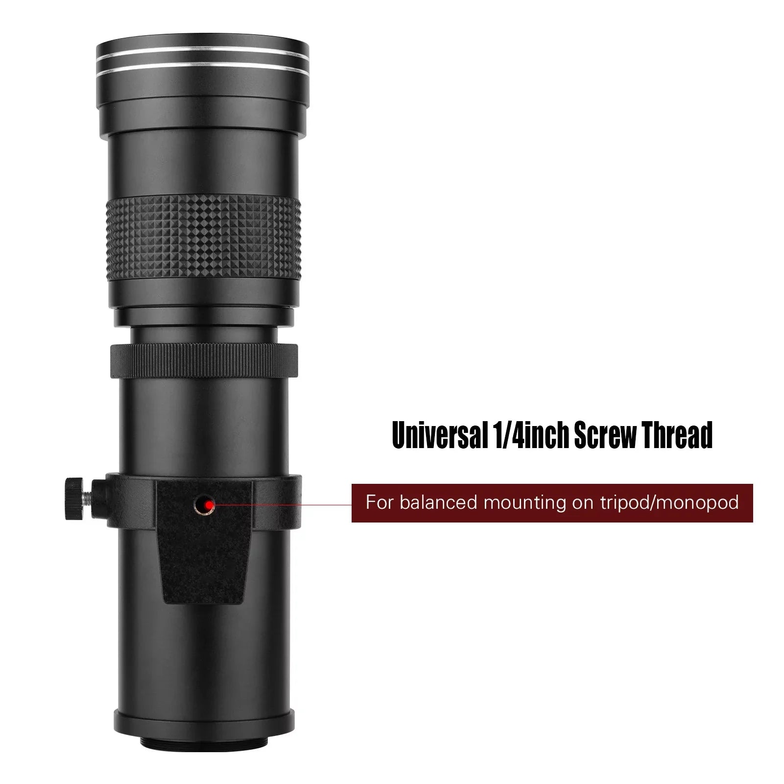Suzicca Camera MF Super Telephoto Zoom Lens F/8.3-16 420-800mm T Mount with Adapter Ring Universal 1/4 Thread Replacement for Canon EF-Mount Cameras 80D 77D 70D 60D 60Da 50D 7D 6D 5D T7i T7s T6s T6