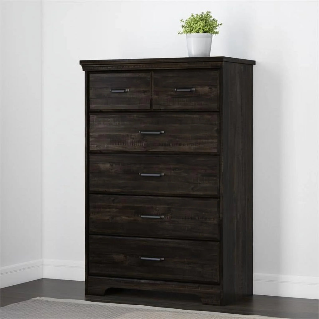 South Shore Versa Traditional 5-Drawers Dresser Rubbed Black