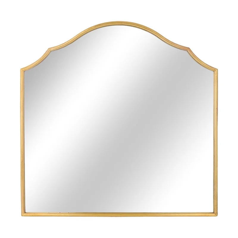 Lizette Gold Wide Arch Metal Farmhouse Wall Mirror