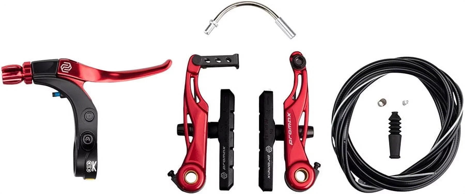 Promax P-1/Click V-Point Linear Pull Brake Kit - 85mm, Red