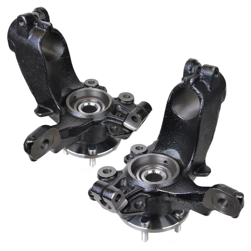 AutoShack Front Steering Knuckles and Wheel Bearing Hub Assembly 5 Lugs with ABS Set of 2 Driver and Passenger Side Replacement for 2012 2013 2014 2015 2016 2017 2018 Ford Focus 2.0L FWD