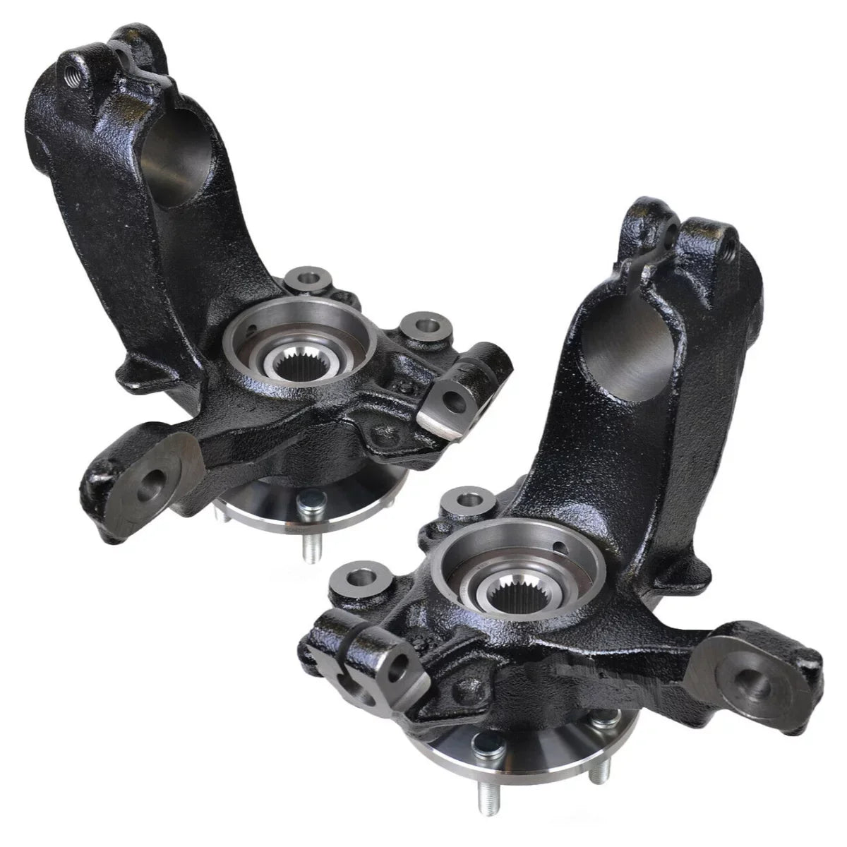 AutoShack Front Steering Knuckles and Wheel Bearing Hub Assembly 5 Lugs with ABS Set of 2 Driver and Passenger Side Replacement for 2012 2013 2014 2015 2016 2017 2018 Ford Focus 2.0L FWD