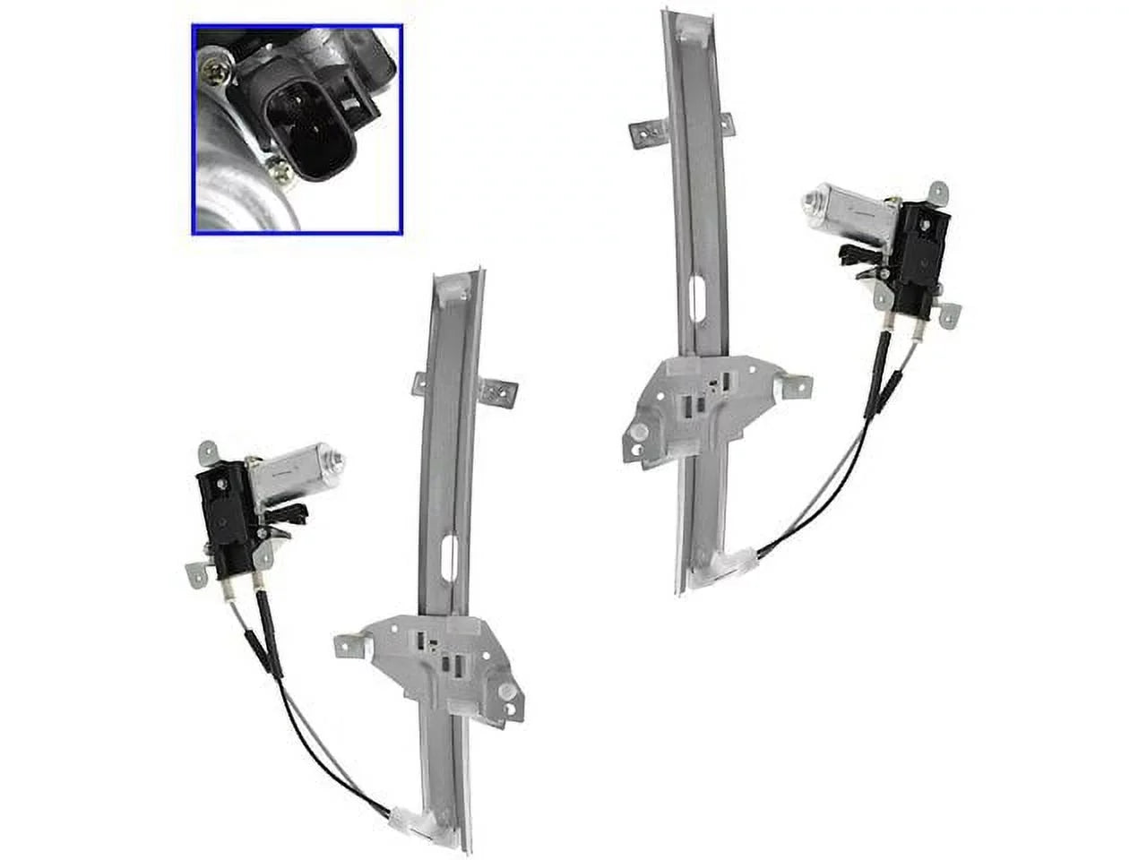 Front Window Regulator and Motor Kit 2 Piece - Matching with 1997 - 2005 Buick Century 1998 1999 2000 2001 2002 2003 2004