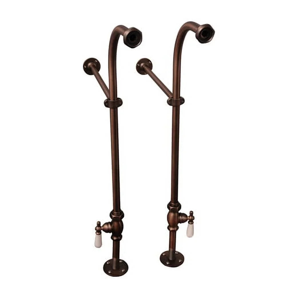 TKCTRN60-ORB4 Tub Kit 60 CI Roll Top Shower Rd Filler Supplies Drain-Oil Rubbed Bronze