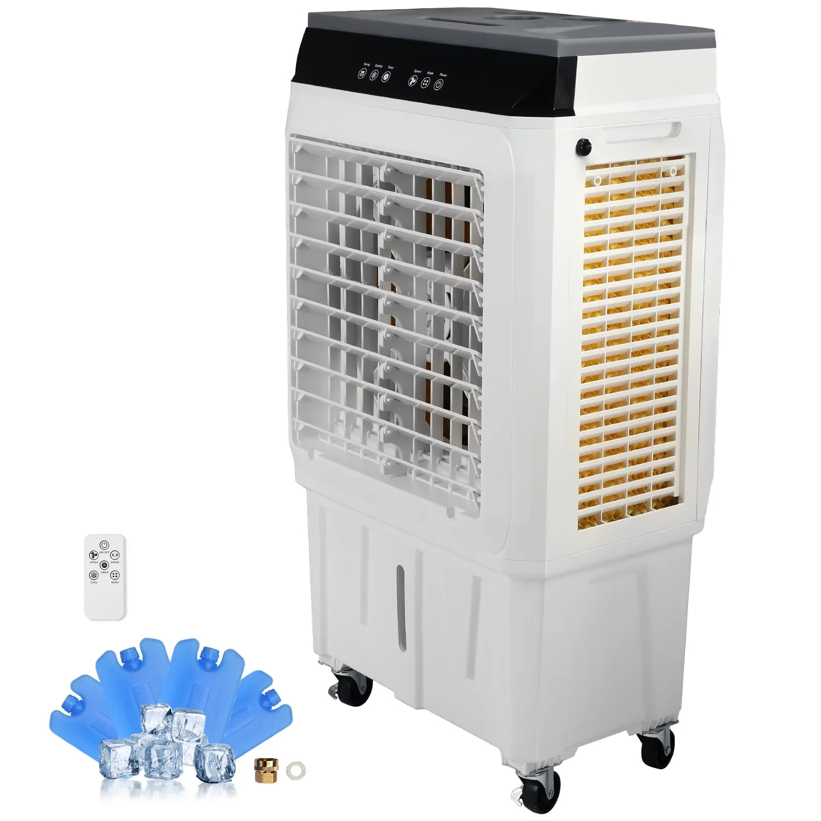 SKYSHALO Evaporative Cooler Swamp Cooler 3-in-1 2100 CFM 7 Gal 12h Timer Air Humidifier