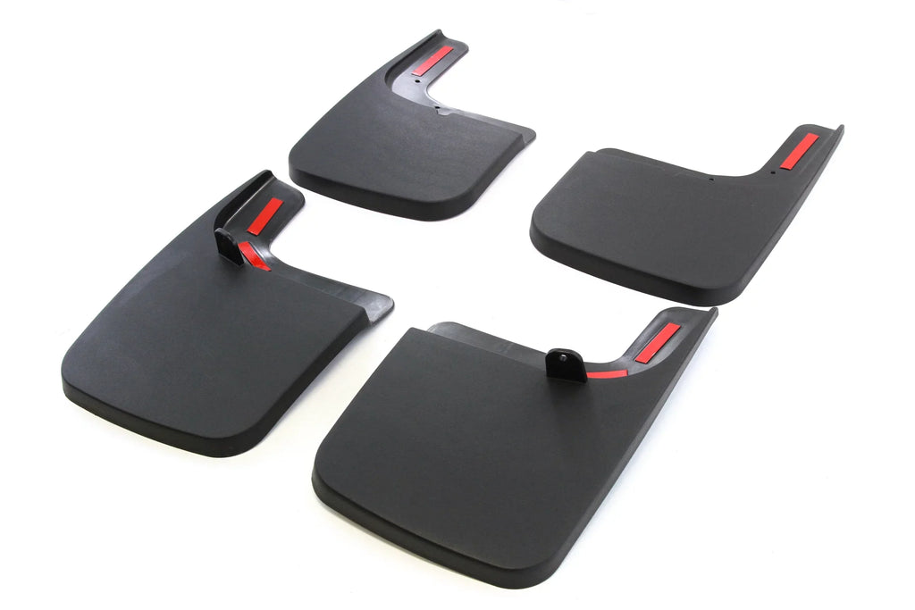 Red Hound Auto Suitable with Ford (2017-2020 F-250 F-350 Super Duty) Mud Flaps Splash Guards Front and Rear Molded 4pc Full Set (for Vehicles with OEM Fender Flares/Trim)