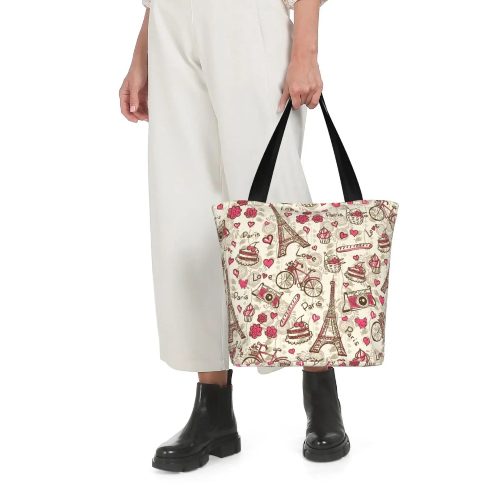 Lukts Paris Vintage Tote Bag,Shoulder Bag Women'S Hobos Handbags Large Capacity Shopping Bag