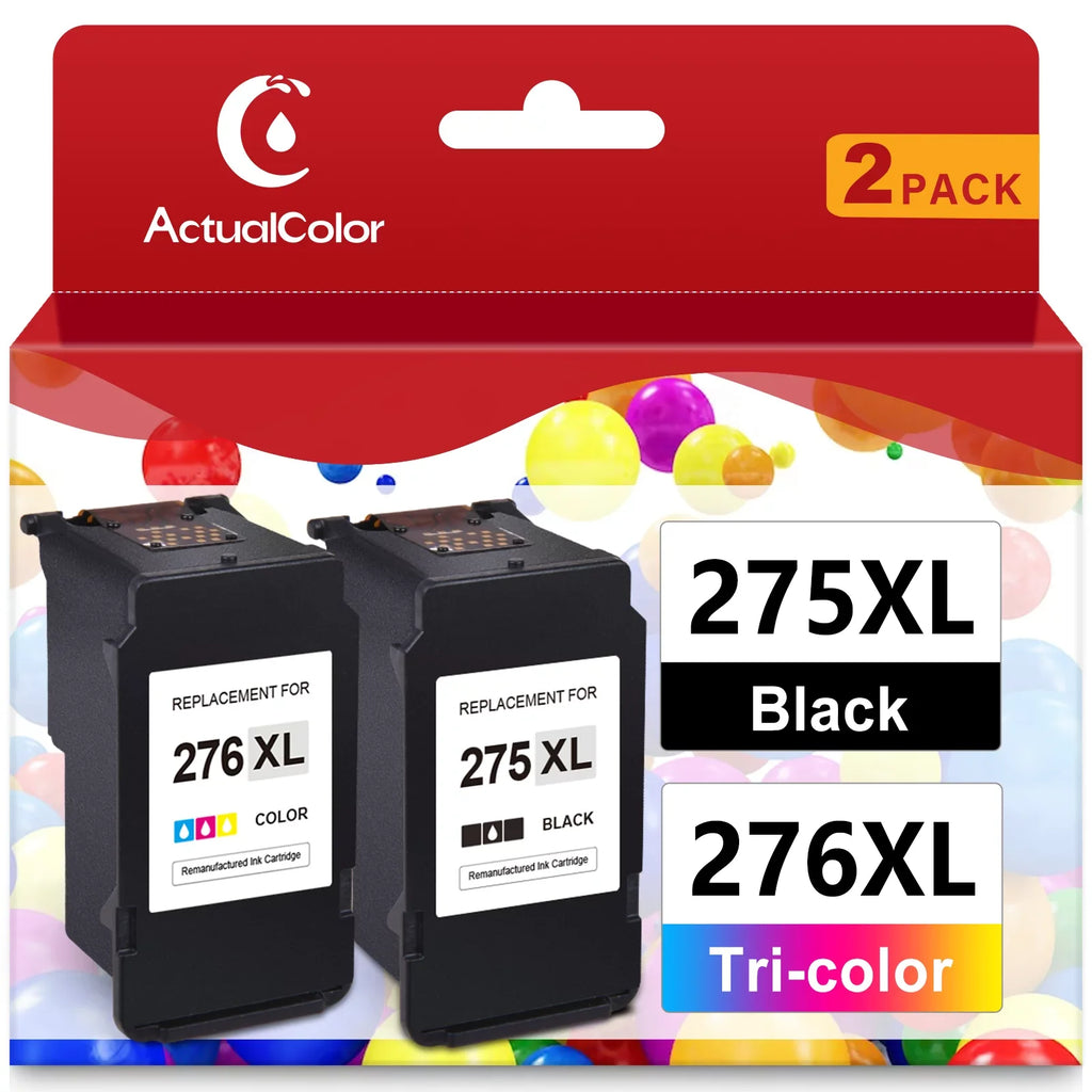 275XL Ink Cartridge for Canon Ink 275 and 276 XL 275XL 276XL PG-275XL CL-276XL Combo Pack for Canon Pixma TS3522 TR4720 TR4700 TR4722 Printer ( Black, Tri-Color)