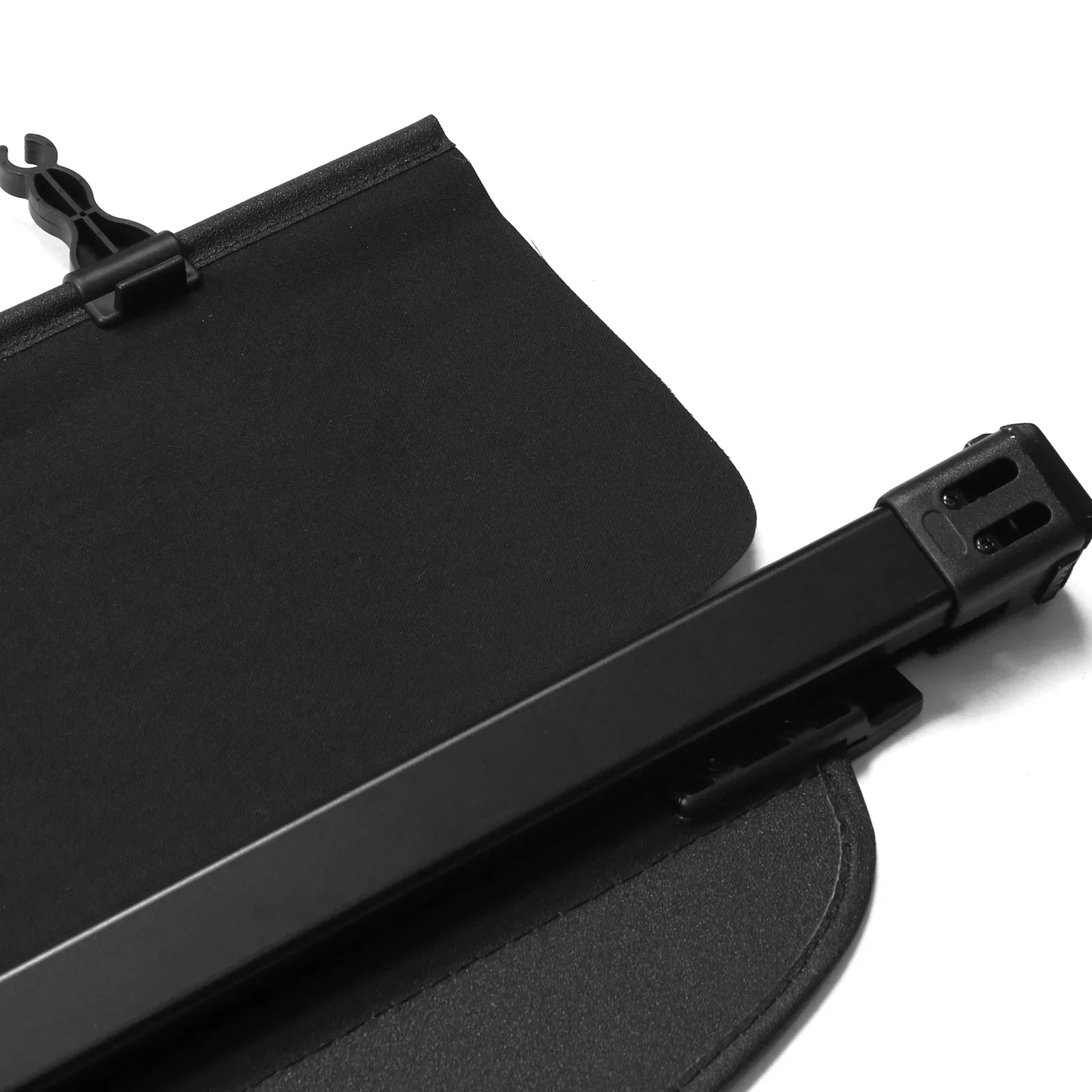 Ikon Motorsports Cargo Shield Suitable With 2014-2018 Subaru Forester (Only Fit Automatic Rear Gate) PVC & Aluminum Rod Black Security Rear Trunk Coating Security Retractable Shield
