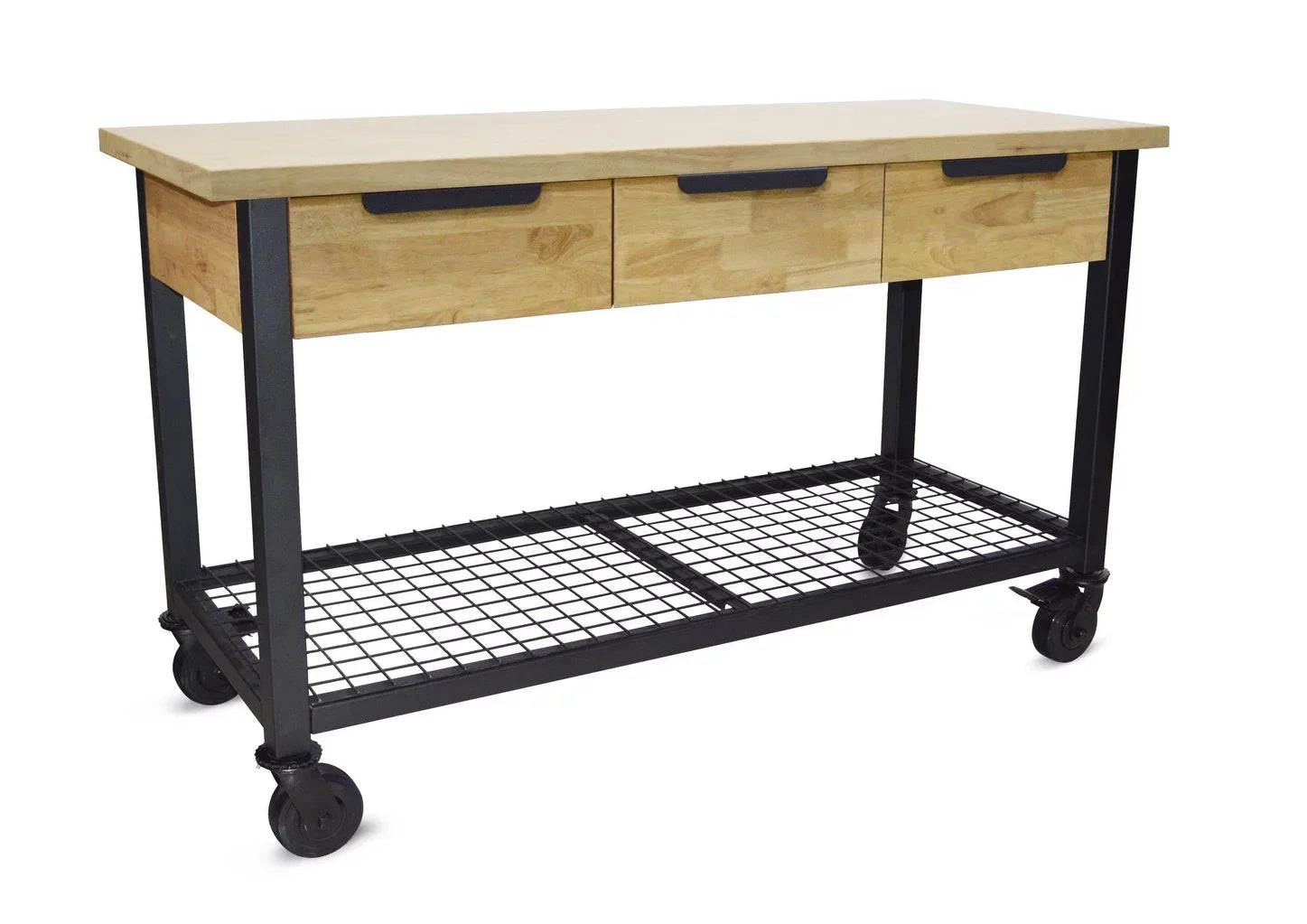 Rove 62" Industrial Metal & Wood Workbench