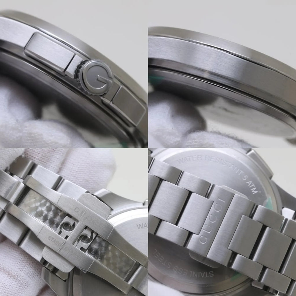 Pre-Owned GUCCI G Timeless Chronograph YA126272 126.2 Stainless Steel Men's 39276 (Like New)