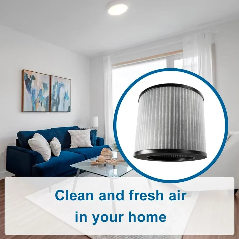 HQRP 2-Pack 2801 Replacement Filter Matching with Bissell MyAir Personal Air Purifier 2780A 2780B 2780P 27809 3329, 3-in-1 HEPA Activated Carbon Filter