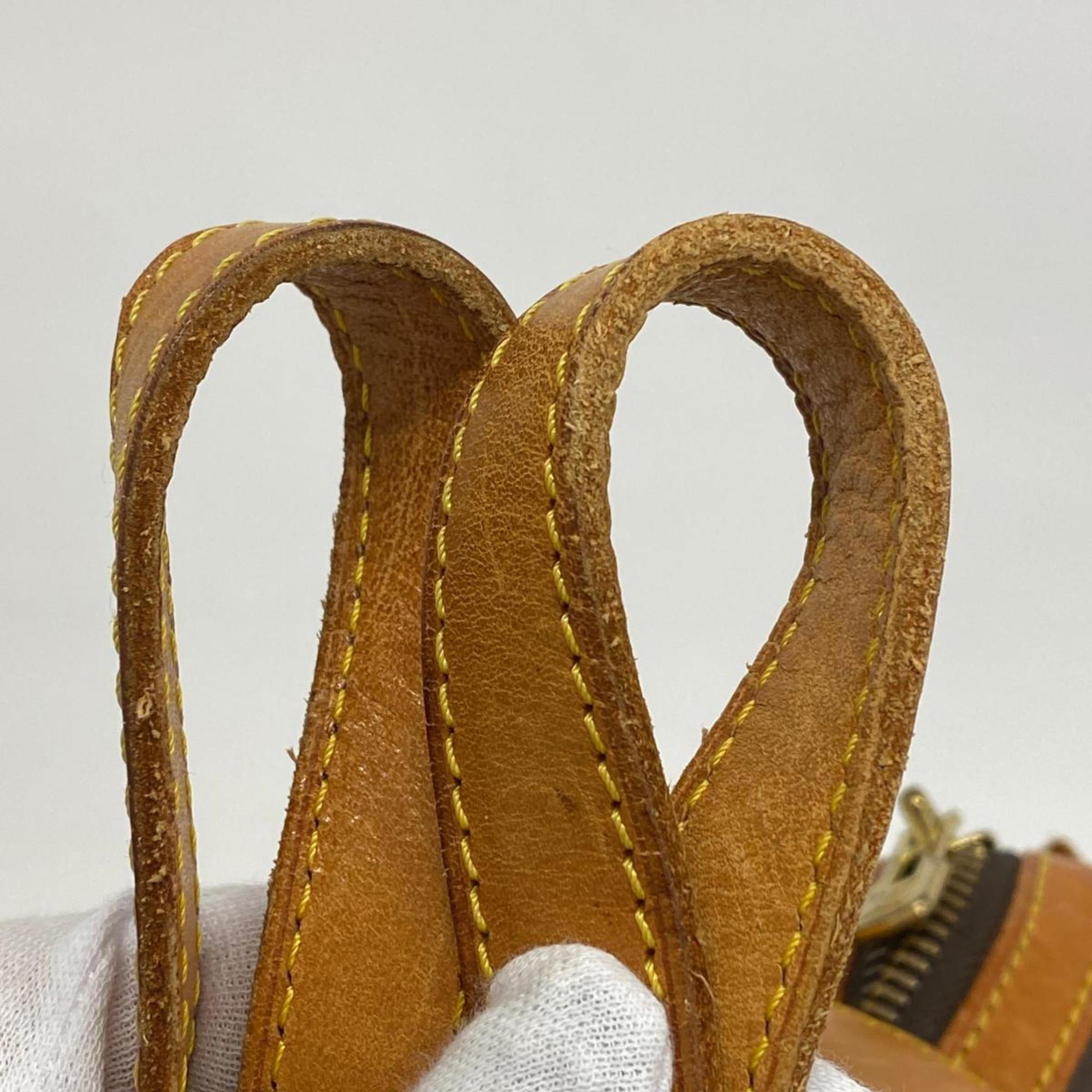 Pre-Owned Louis Vuitton Boston Bag Monogram Saxe Souple 35 M41626 Brown Men's Women's (Good)