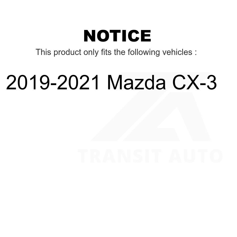 Front Rear Semi-Metallic Brake Pads Kit For 2019-2021 Mazda CX-3 KPF-100476