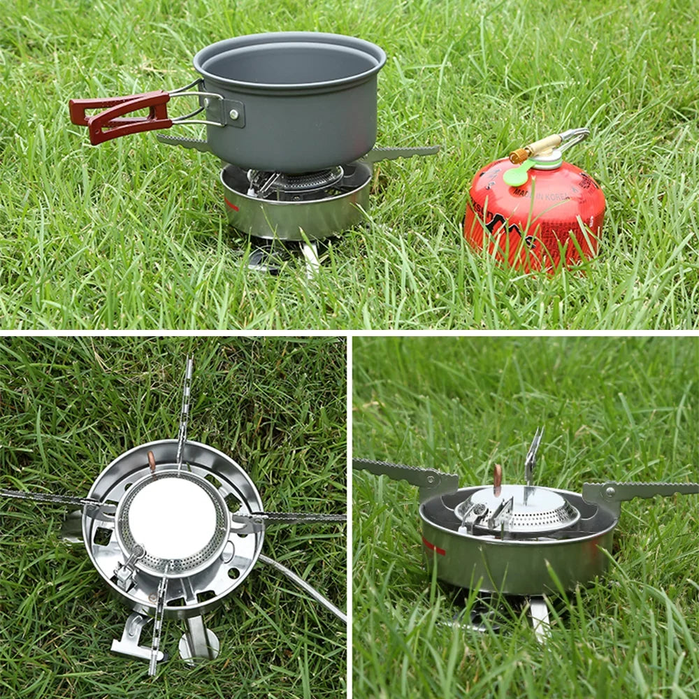 MABOTO BRS-10 Outdoor Portable Camping Picnic Split-Type Stainless Steel Butane Gas Cooker Big Power Large Blaze