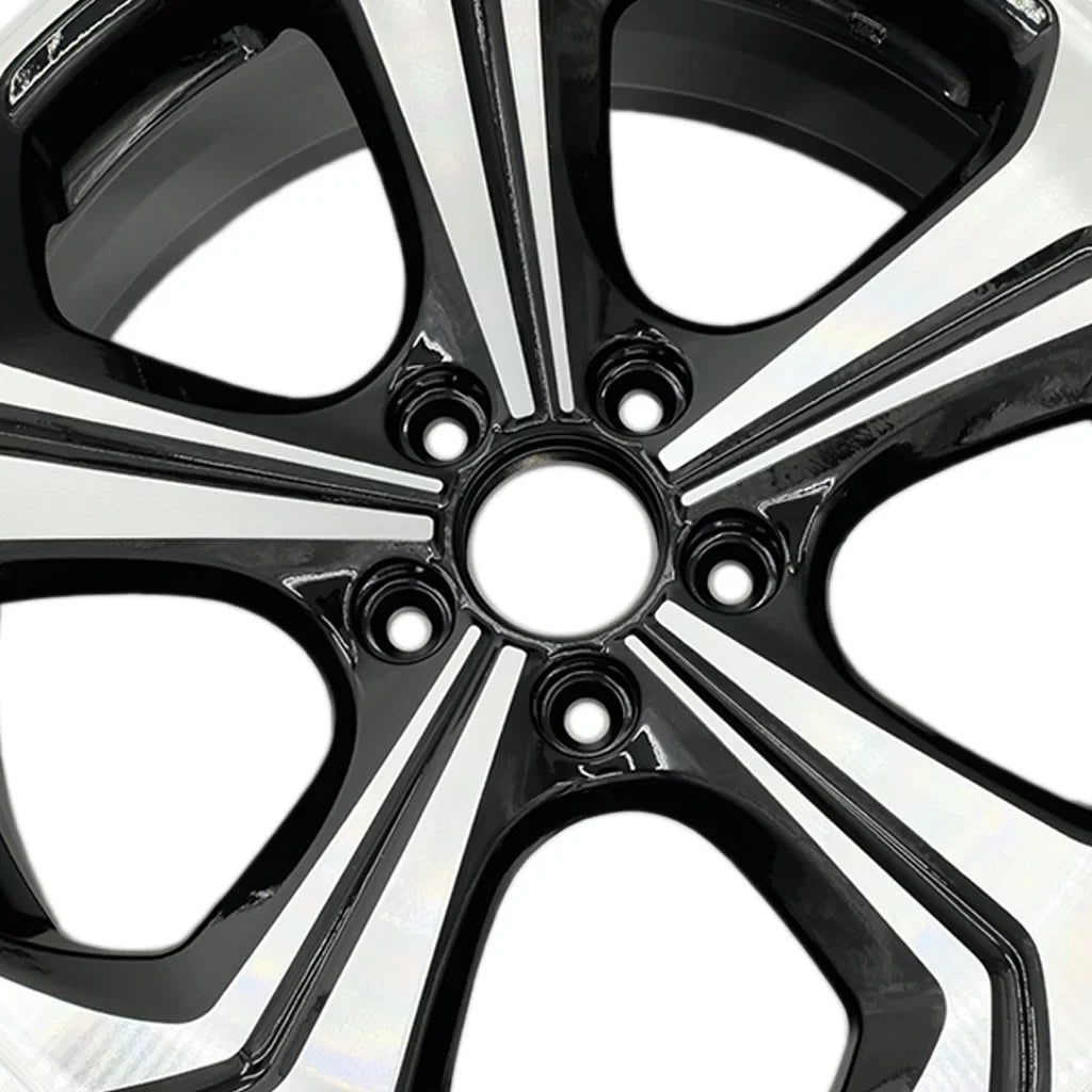18" SET OF 4 18X7.5 Machined BLACK Wheels For 2014 2015 Honda Civic OEM Standard Replacement Rim