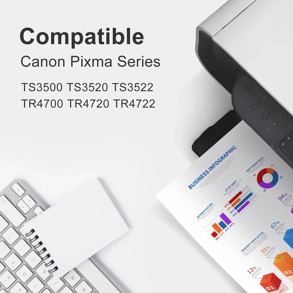 275XL Ink Cartridge for Canon Ink 275 and 276 XL 275XL 276XL PG-275XL CL-276XL Combo Pack for Canon Pixma TS3522 TR4720 TR4700 TR4722 Printer ( Black, Tri-Color)