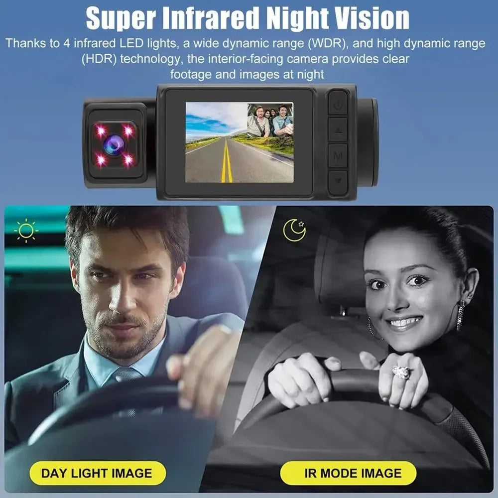GoolRC Dash Camera,Dash Camera Car Camera Auto Car Rearview Mirror Safety Mirror Car Video 3 Cameras Rearview Mirror Car 2in Clear Car Clear Car Rearview Dash Cam Cabin Inside 3 VideoDash Buzhi