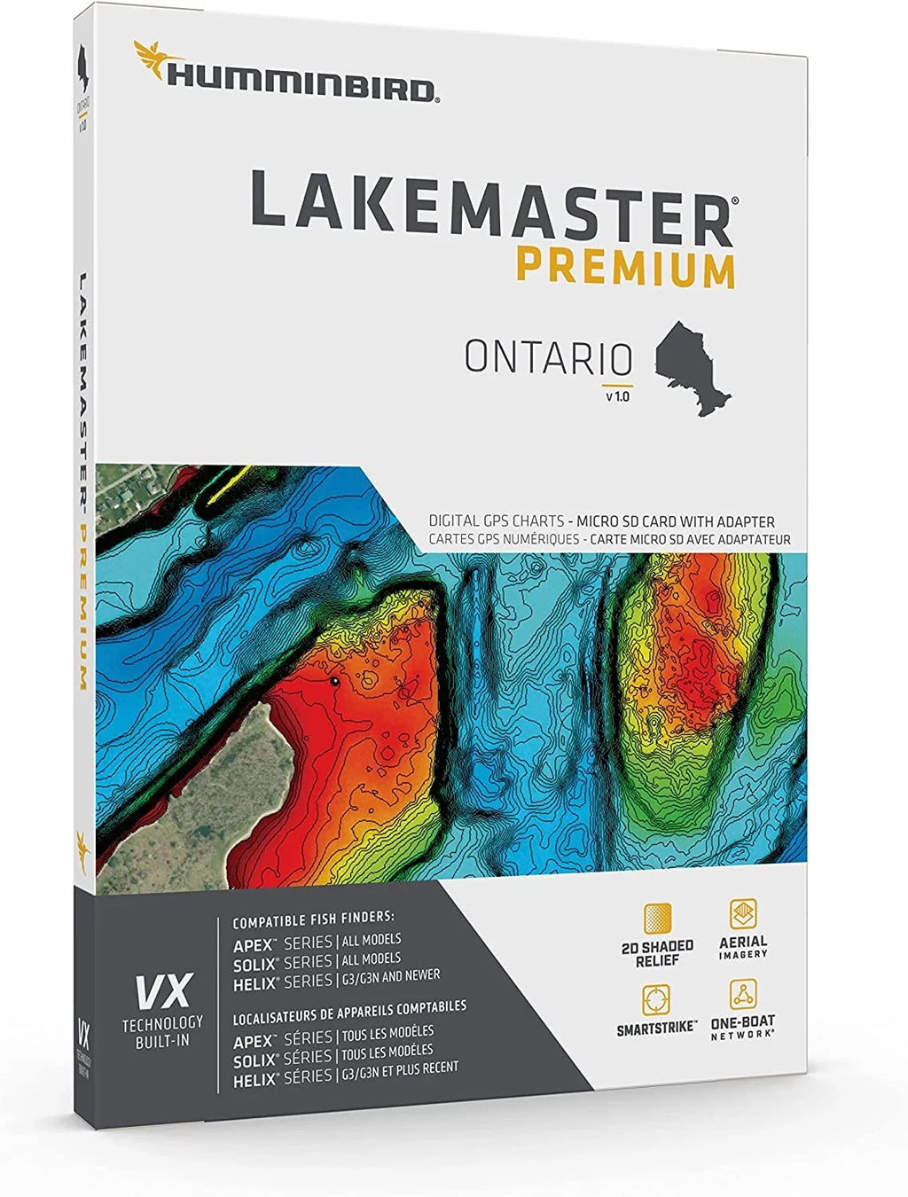 Humminbird LakeMaster Premium Ontario V1 One Craft Network VX Technology