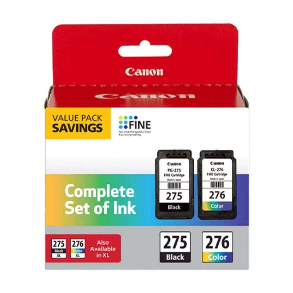 Canon Orginal PG-275/CL-276 Value Pack Complete Set of Ink, Fully Matching for PG-275XL and CL-276 XL