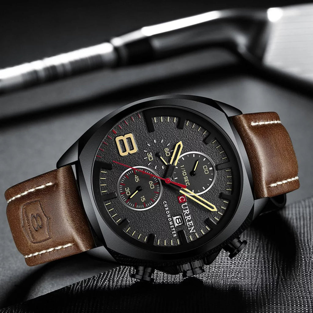 Dazzduo Wristwatches,Casual Wrist Watch Business Casual Wrist Watch Quartz Movement Men Watch Arealer