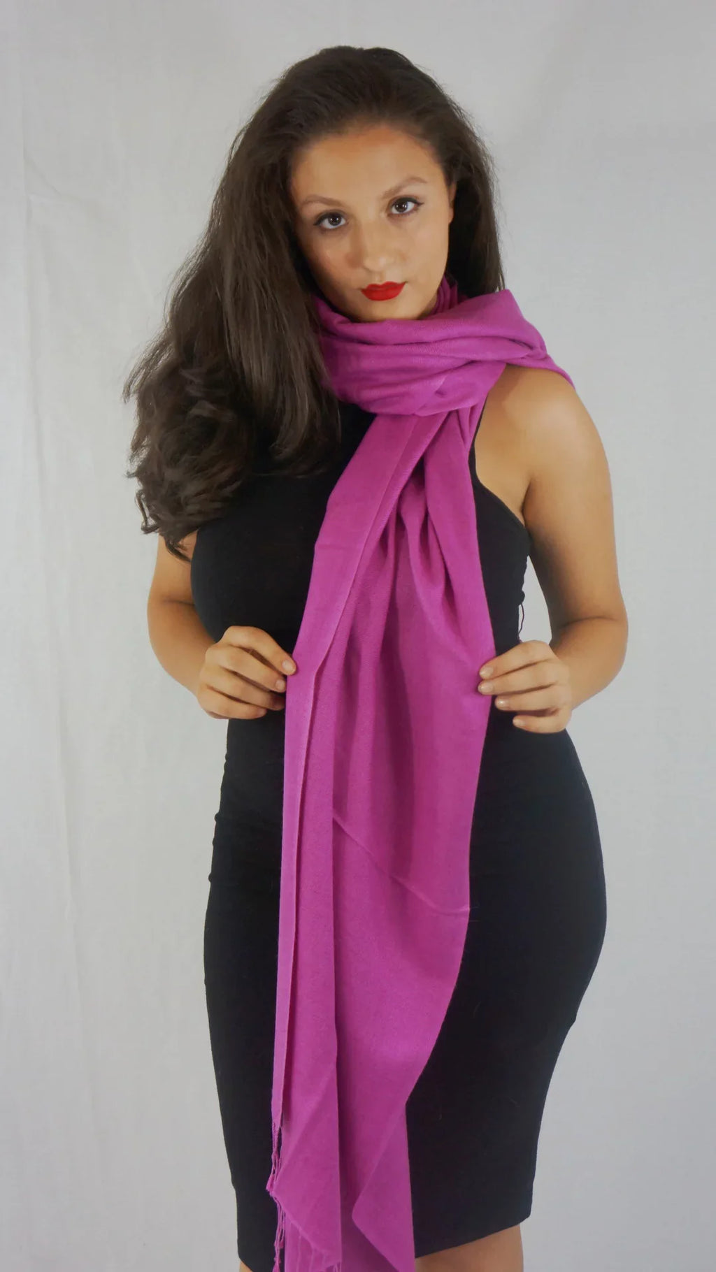 Scarf/Scarves/Shawl/Shawls/Stole/Wrap/Pashmina Scarf/Pashmina Shawl/Cashmere/Cashmere Scarf/Wool/Silk (Raspberry Sorbet)