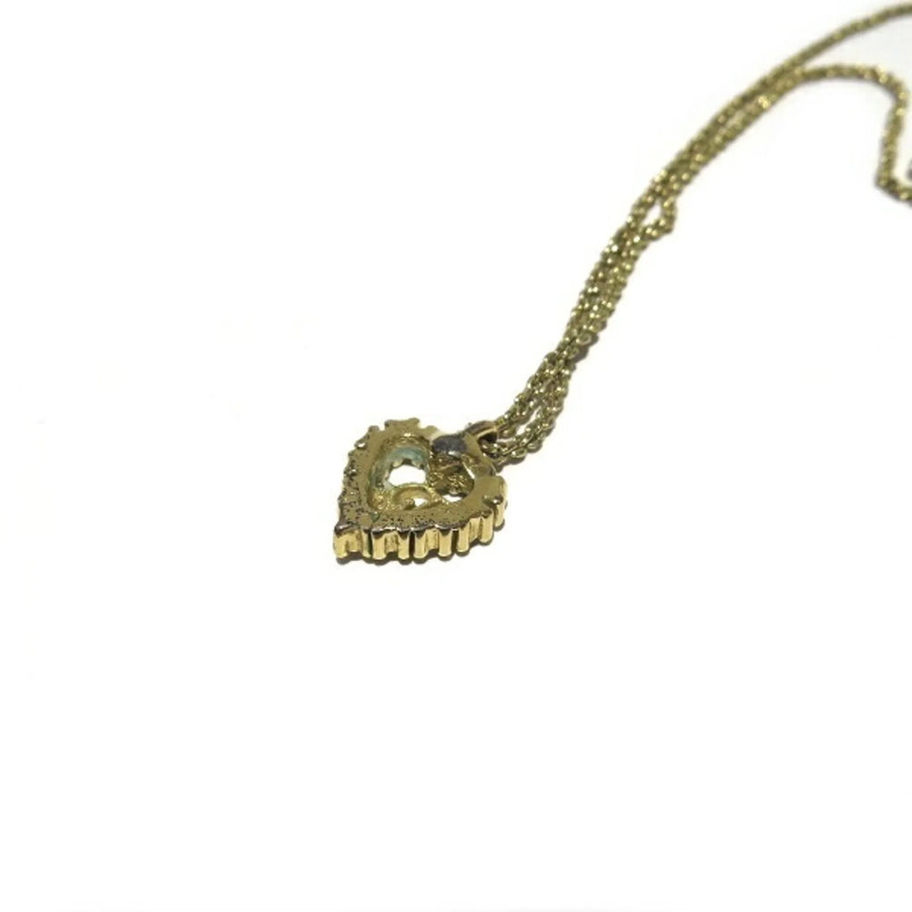 Pre-Owned Christian Dior Heart Motif Gold Accessory Necklace for Women (Good)