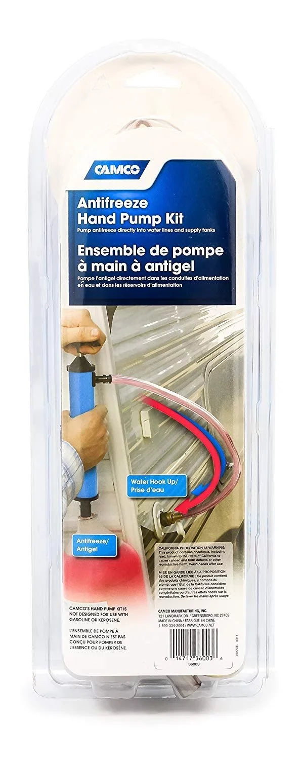 Camco Antifreeze Hand Pump Kit- Pumps Antifreeze Directly Into the RV Waterlines and Supply Tanks, Makes Winterizing Simple and Easier 36003