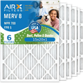 15x20x1 Air Filter MERV 8 Comparable to MPR 700 & FPR 5 Matching with Lennox 91X24 Filter 6 Pack MERV 8 Comparable to MPR 700 & FPR 5 by AIRX FILTERS WICKED CLEAN AIR.