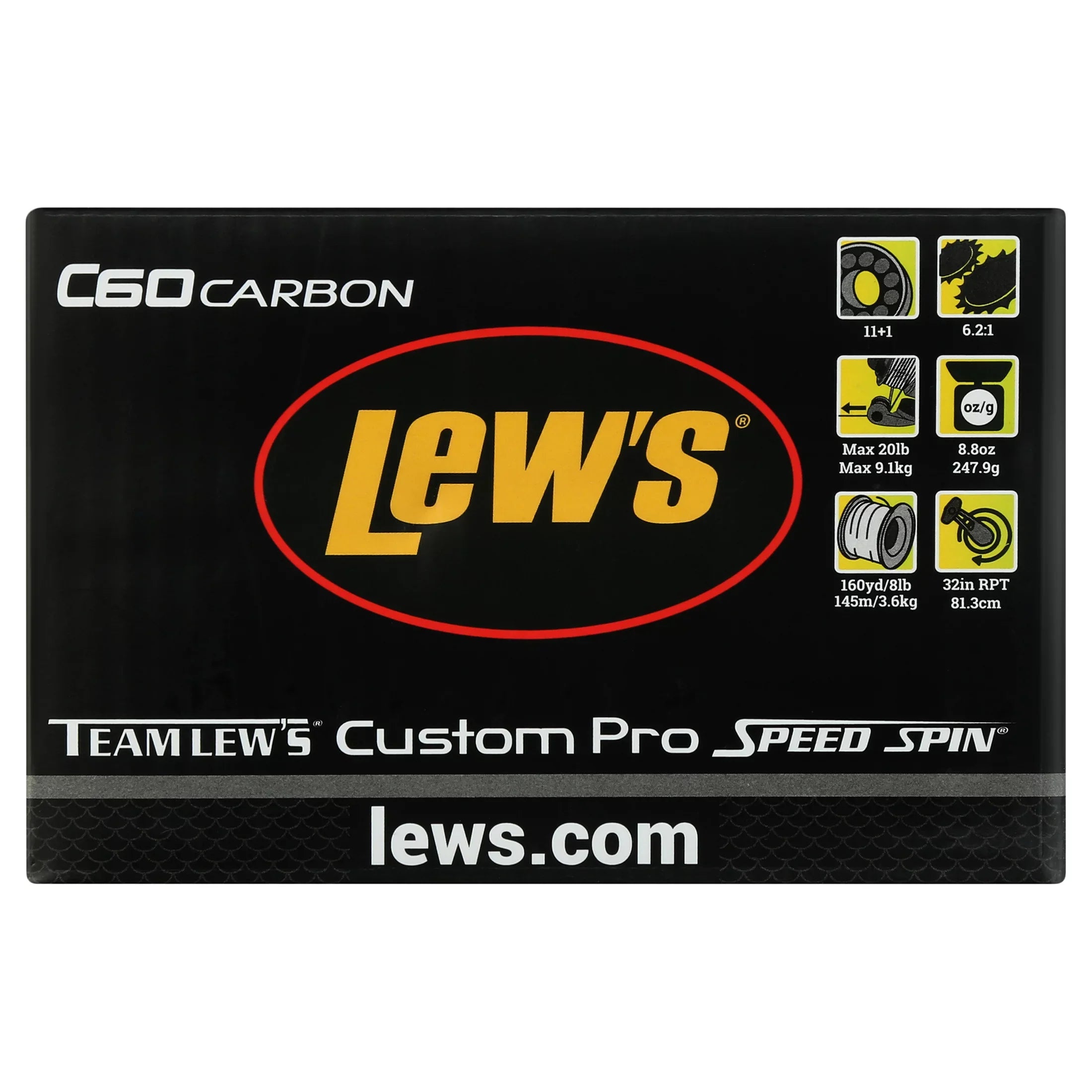Lews Custom Pro Speed Spin Size 2000 Spinning Reel
