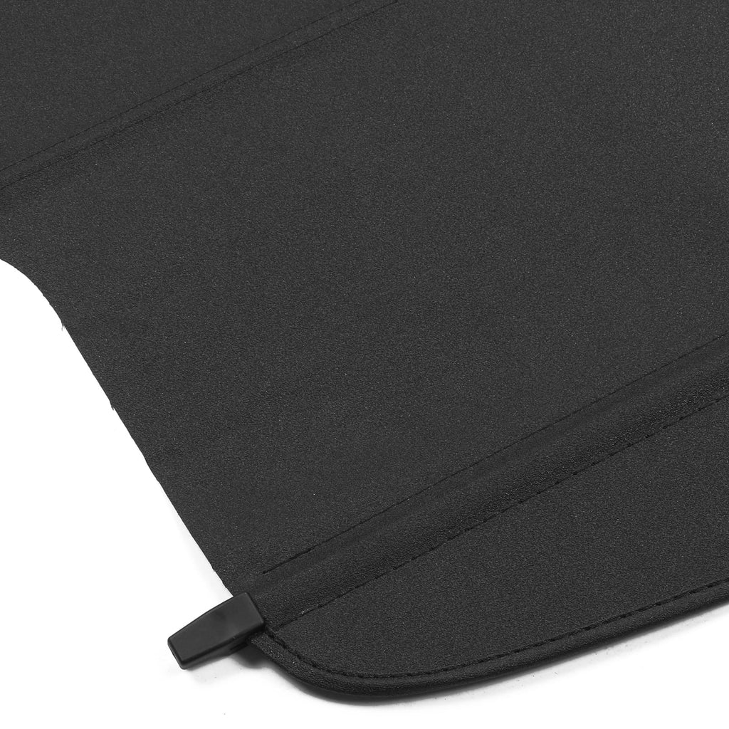 Ikon Motorsports Cargo Shield Suitable With 2014-2018 Subaru Forester (Only Fit Automatic Rear Gate) PVC & Aluminum Rod Black Security Rear Trunk Coating Security Retractable Shield