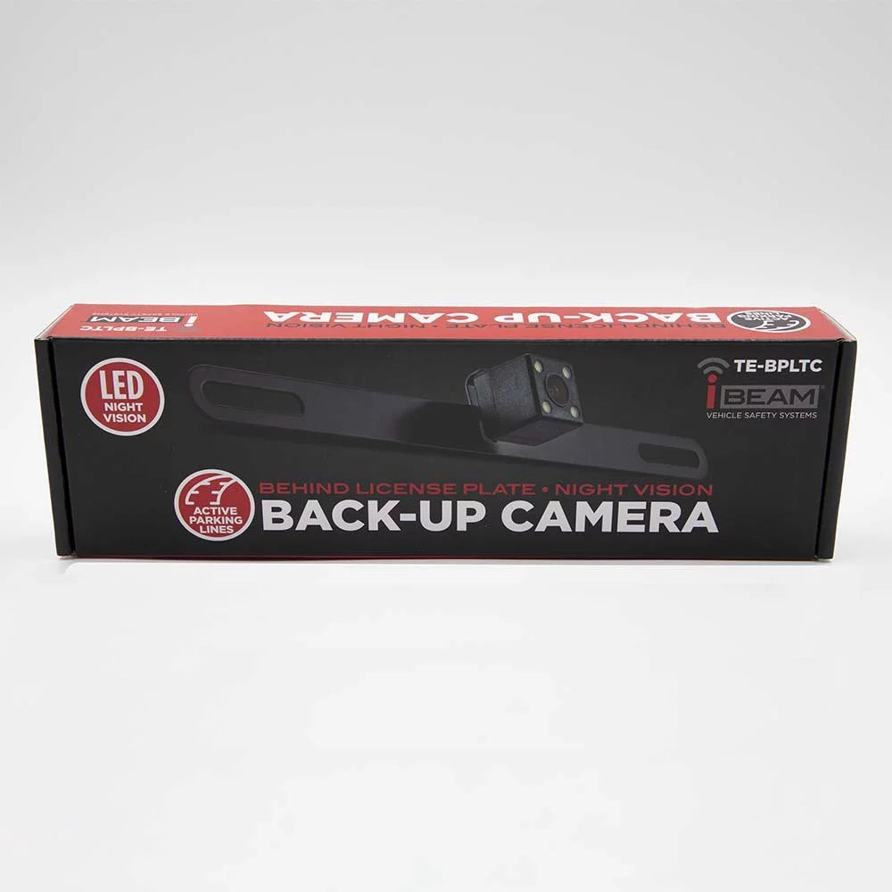 iBeam Behind License Plate Camera w/ Active Park Lines and LED Night Vision