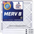 Filter King 24.5x8.5x1a Air Filter | 4-PACK | MERV 8 HVAC Pleated A/C Furnace Filters | MADE IN USA | Actual Size: 24.5 x 8.5 x .75"