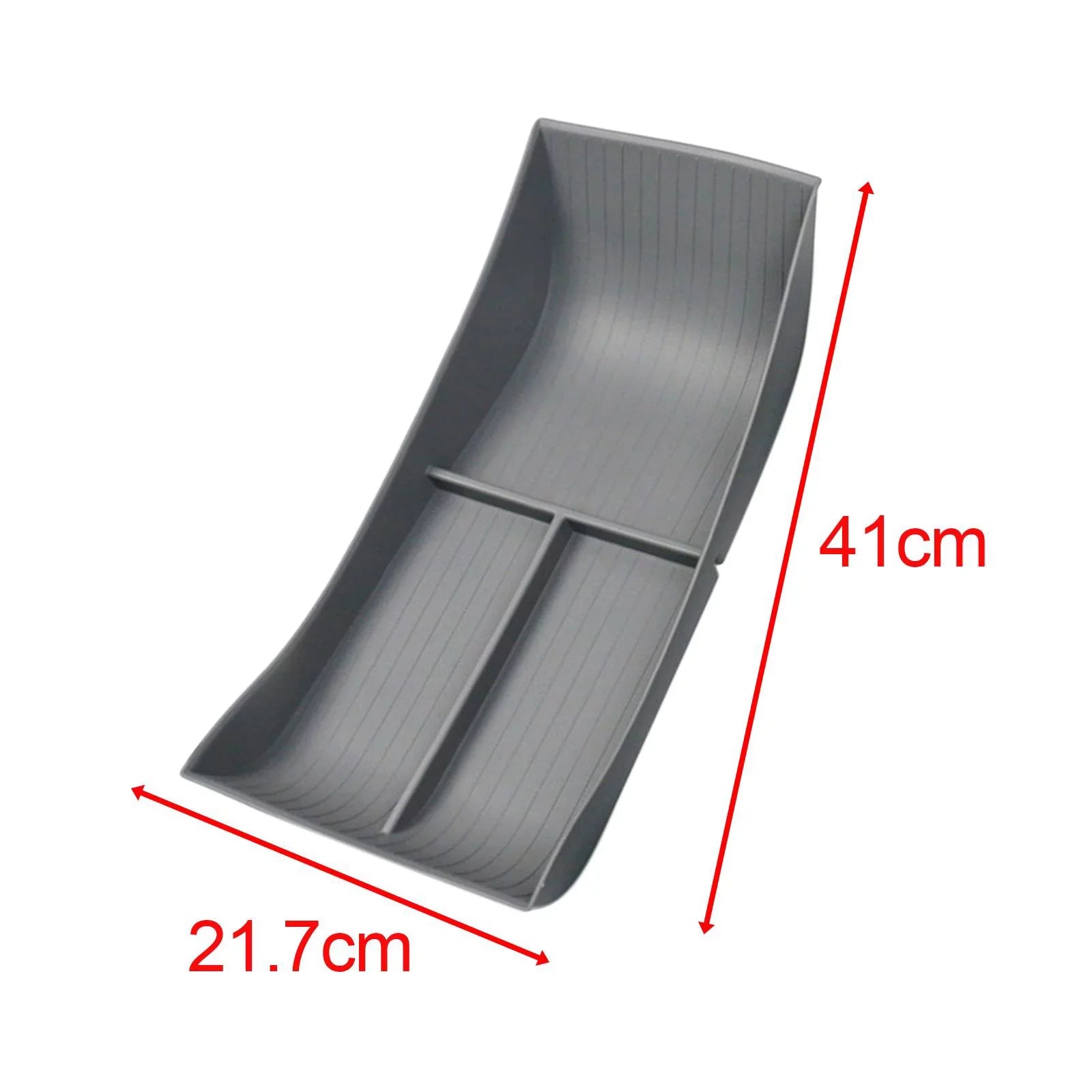 Vehicle Center Console Lower Organizer Tray TPE Armrest Storage Box for Seal Replace Easy Installation , Gray