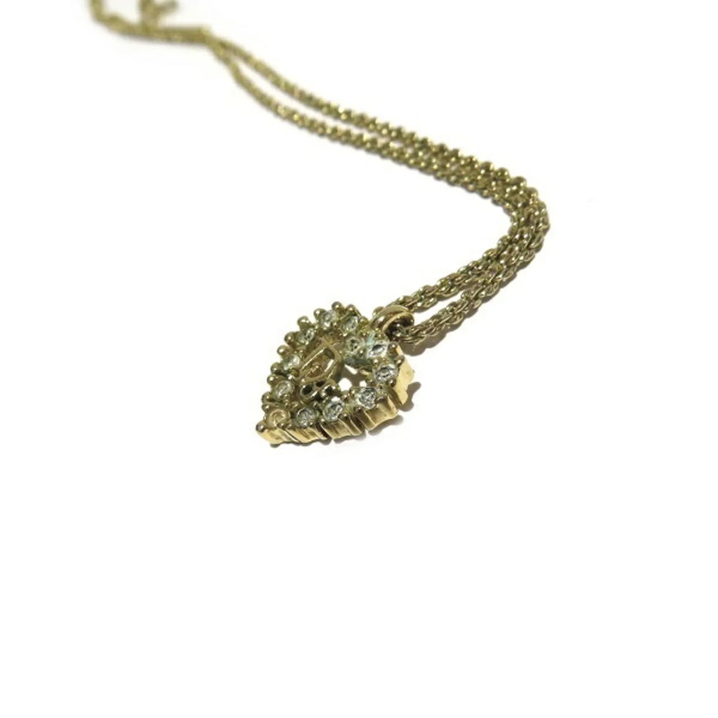 Pre-Owned Christian Dior Heart Motif Gold Accessory Necklace for Women (Good)