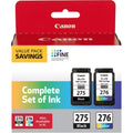 Canon Orginal PG-275/CL-276 Value Pack Complete Set of Ink, Fully Matching for PG-275XL and CL-276 XL