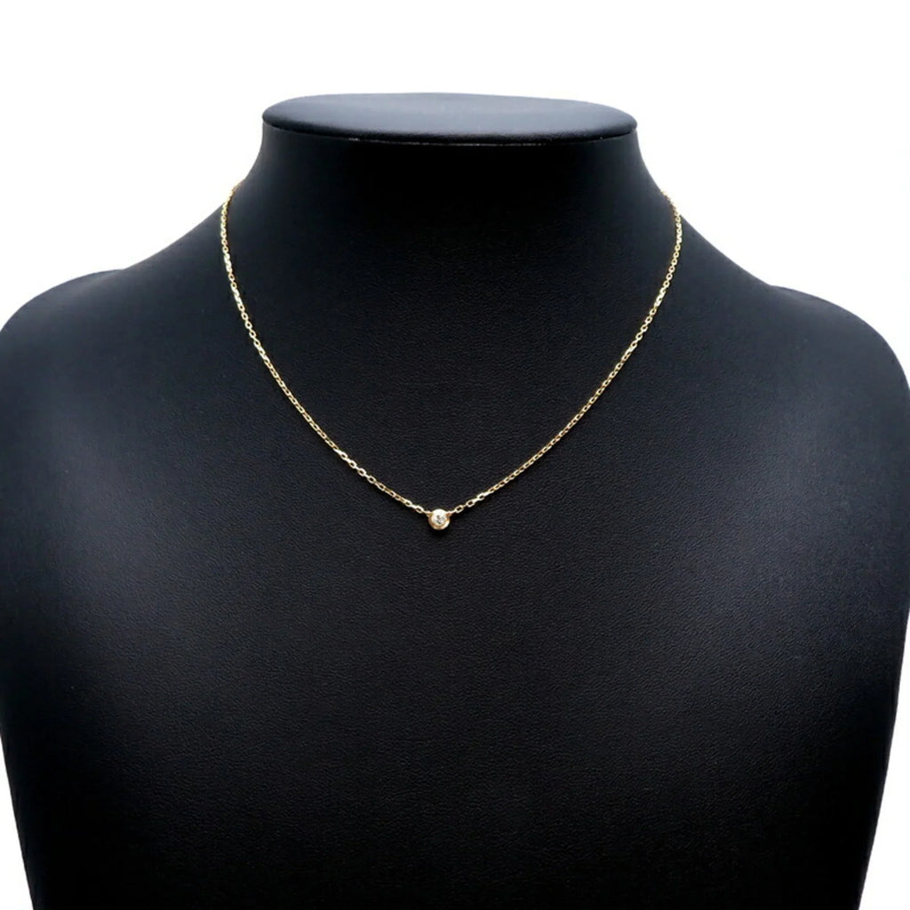 Pre-Owned Cartier 0.09ct Diamond Amour SM Ladies Necklace B7215800 750 Yellow Gold (Good)